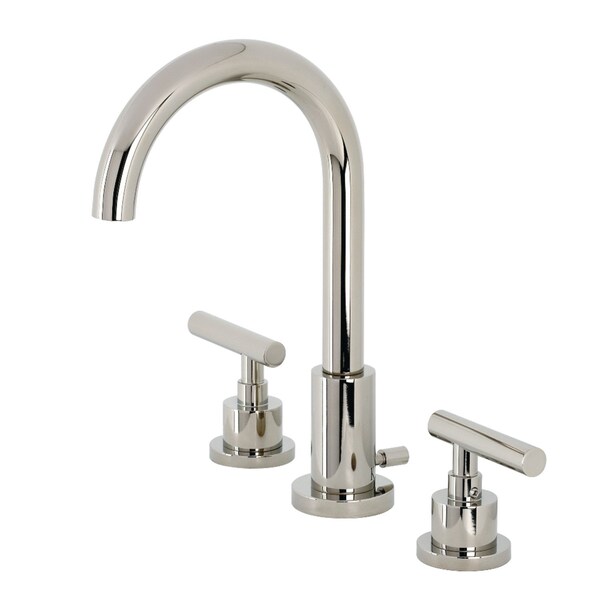 Kingston Brass FSC8929CML Manhattan Widespread Bathroom Faucet W/ Brass Pop-Up, Nickel FSC8929CML - main